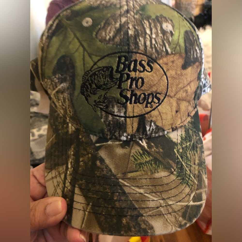 Bass Pro Shops Brown Green Hunting Cap with Logo Patch